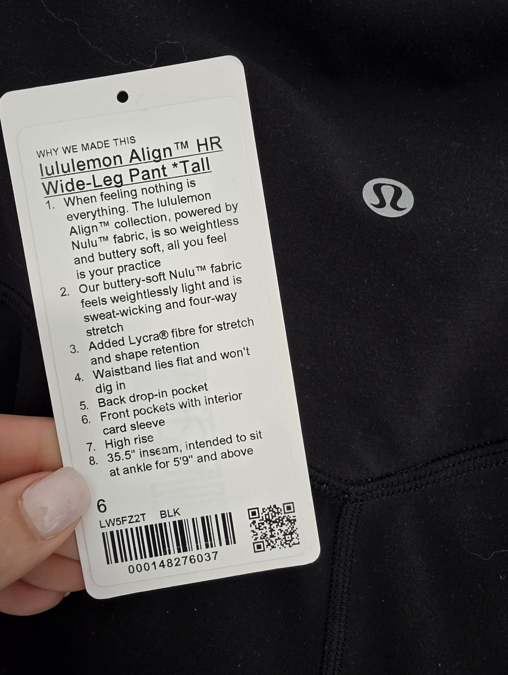 Lululemon Align™ High-Rise Wide-Leg Pant Black Tall - Picture 12 of 14